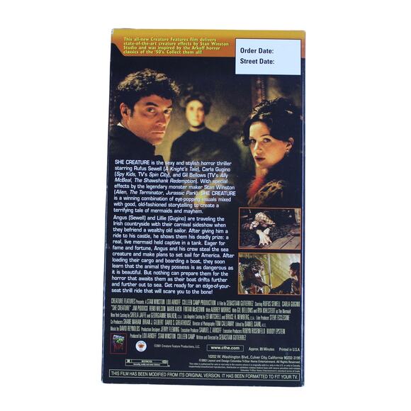 She Creature VHS, 2002 Rufus Sewell, Carla Gugino Columbia Tristar Promotional - Picture 4 of 5